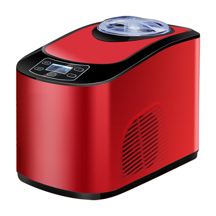 Ice making capacity 1.5L Full Automatic Soft Hard Stainless Steel Ice Cream Machine for Home ICM-15A Package Size 285*422*370mm