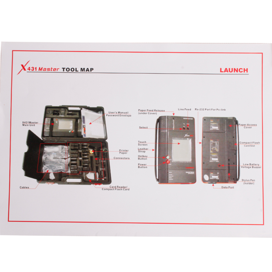 Original Launch X431 Master Scanner Update Online , 512 M Memory Card