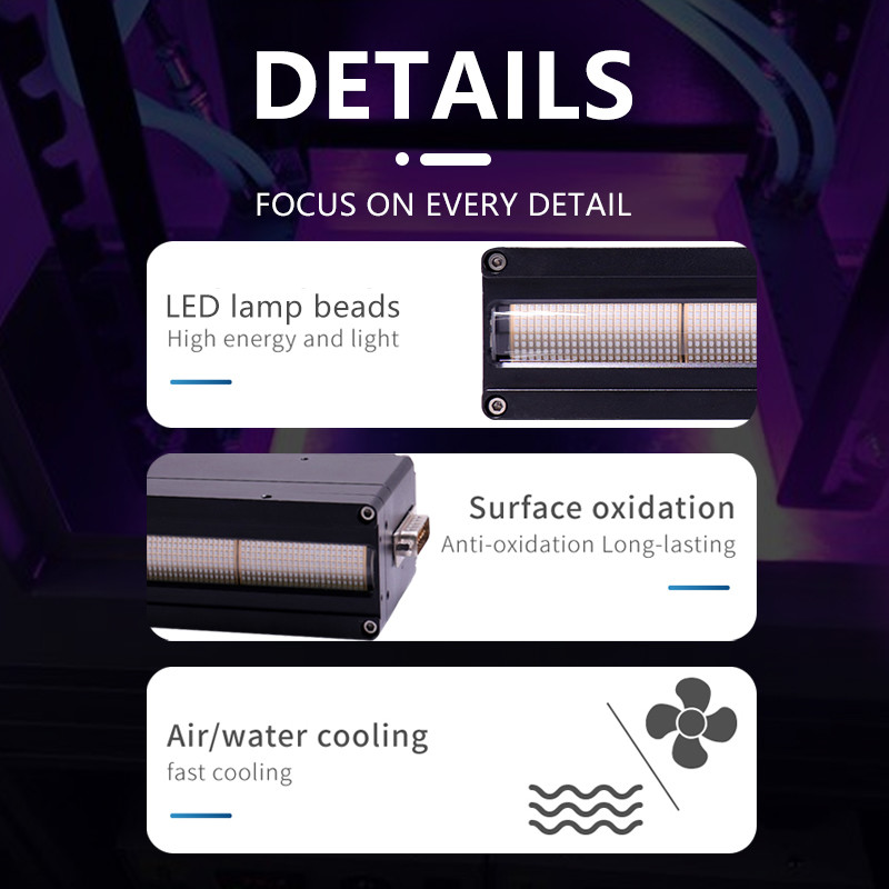 1200w Uv Light Curing Lamp 395 Nm Switching Signal Dimming High Efficiency