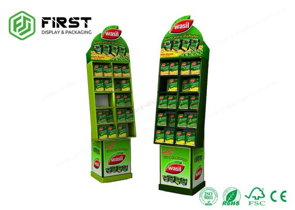 Custom Full Color Print Durable Advertising Carton Stand Cardboard Floor Display