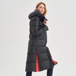 FODARLLOY Ladies Warm Hooded Cotton-Padded Clothes Women Slim Long Down Winter