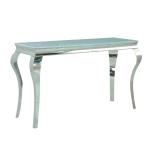 Qiancheng Marble Top SS Console Table 63x18x34inch Smooth Edge