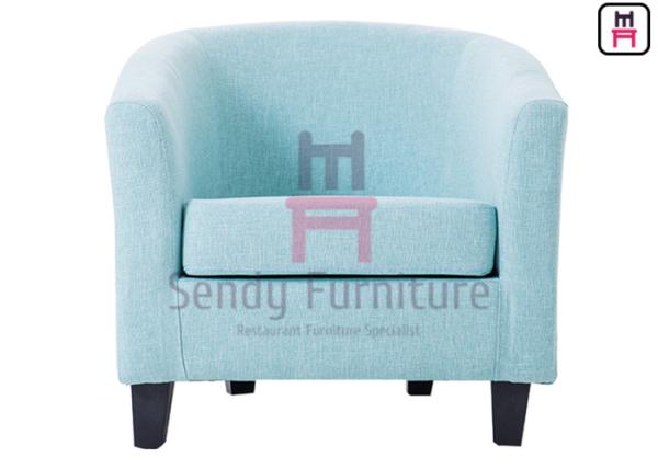 Leather / Fabric Upholstered Restaurant Booth Sofa High Density Foam For