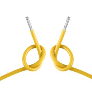 China Yellow 22awg 150deg Silicone Rubber Insulated Wire For LED Lighting Application wholesale