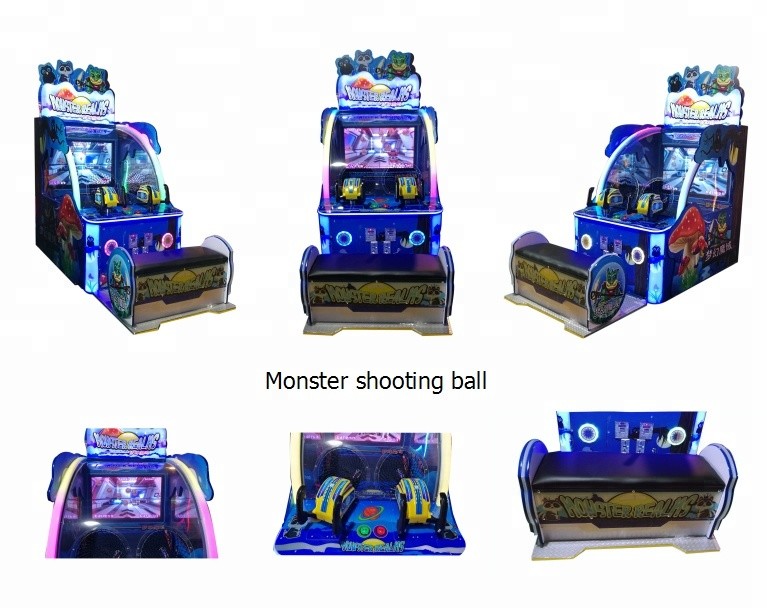High Revenue Arcade Ticket Machine , Ball Shooting Monster Realms Kids Arcade Machine