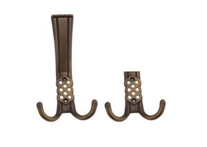 China home furniture zinc double design antique wall mounted coat hooks wholesale