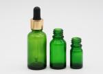 Skin Care Green Color Essential Oil Dropper Bottles With Aluminum Dropper