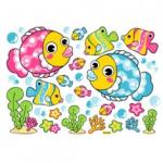 Full Colorful Fish Glitter Childrens Wall Stickers 5330