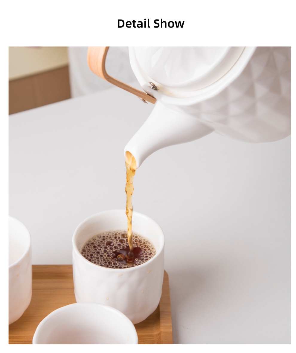 Sustainable Ceramic Type Porcelain Tea Set Of 6 Japanese White Tea Cups With Gift Box