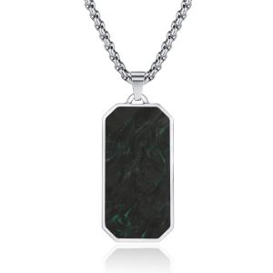 China Fashionable Forged Carbon Fiber Pendant Men's Forged Carbon Fiber Chain Necklace Customized wholesale