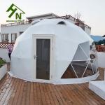 Luxury Galvanized Steel Geodesic Dome Structure Family Camping Tent Fire