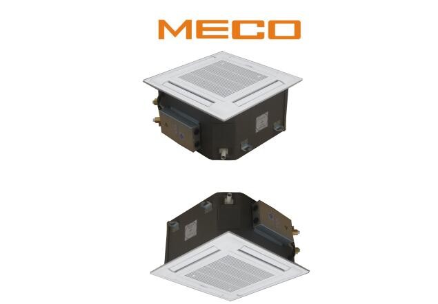 Chilled Water Ceiling Cassette Fan Coil Unit 4 Pipe System 2TR Capacity 730CFM
