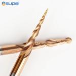 4 Flutes 3/8" TiN Coated Tapered End Mills