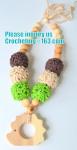Baby sling necklace, baby bracelet, crochet bracelet, teething bracelet, crochet