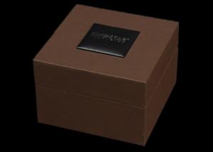 China Gift Packaging Women Watch Box Plastic Covered Elegant Style 100 * 100 * 75mm wholesale