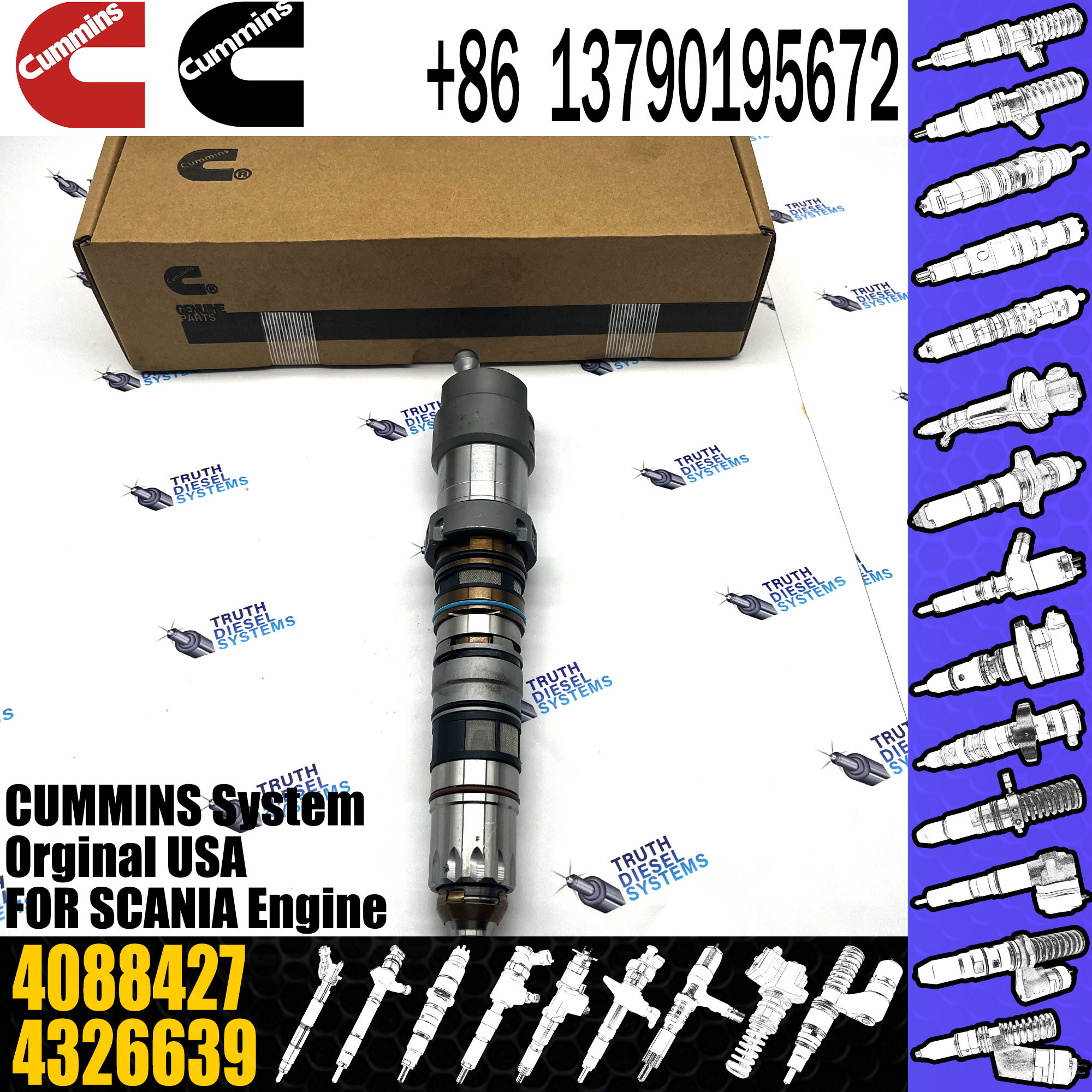 Diesel Common Rail Fuel Injector 4088416 4087893 4001813 4088428 4088427 4326781 4326780