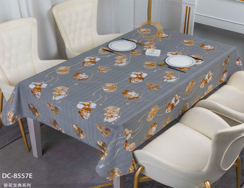 120 Inch Round Christmas PVC Tablecloth Oilproof and Stain Resistant for Square Table
