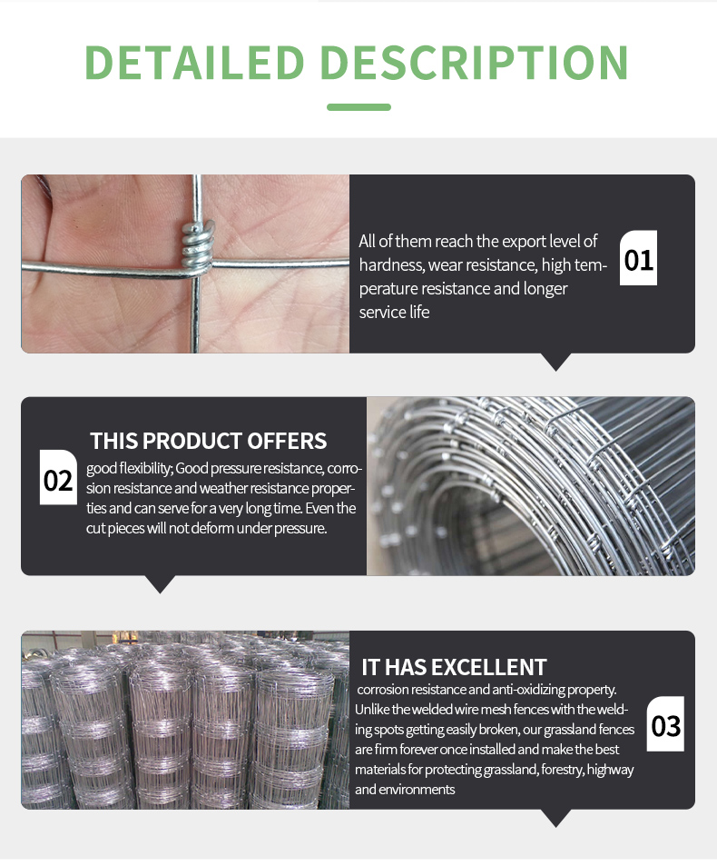 Cattle net pasture fence angle iron post guardrail net circle cattle net galvanized wire fence
