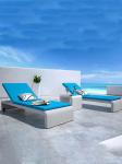 Modern Outdoor Garden Pool Lazy Patio Leisure Chair PE Rattan Twisted Vine