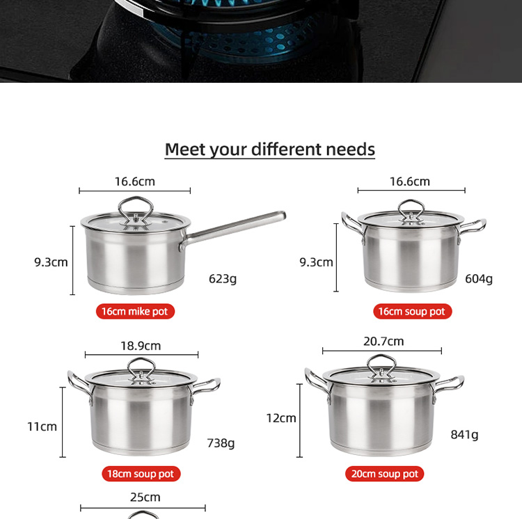 Best Selling Kitchen Non Stick Cookware Set Cooking Pot Set With Ss Handle