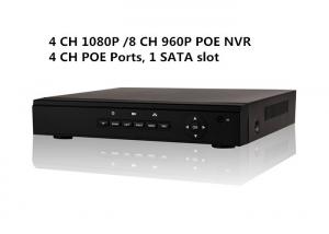 Embeded 4 PoE NVR Security System 4 CH 1080P 8CH 960P 1 SATA Slot HD HDMI output ONVIF