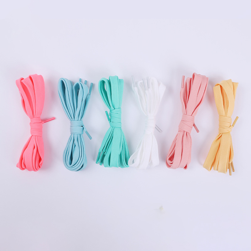 Polyester Shoestring Shoelaces 1cm Width Colored Shoestrings