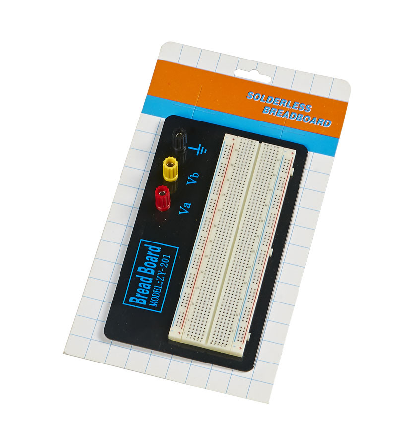 Black Aluminum Backing Plate Solderless 830 Breadboard