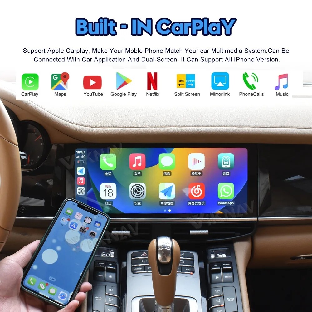 12.3inch Screen Setereo For 2011-2017 Porsche Paramera Multimedia Player GPS Navigation 4G wifi Wireless Carplay