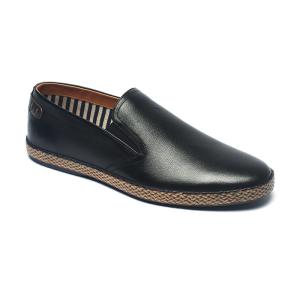 China Fashionable Spring Black Mens Leather Casual Shoes wholesale