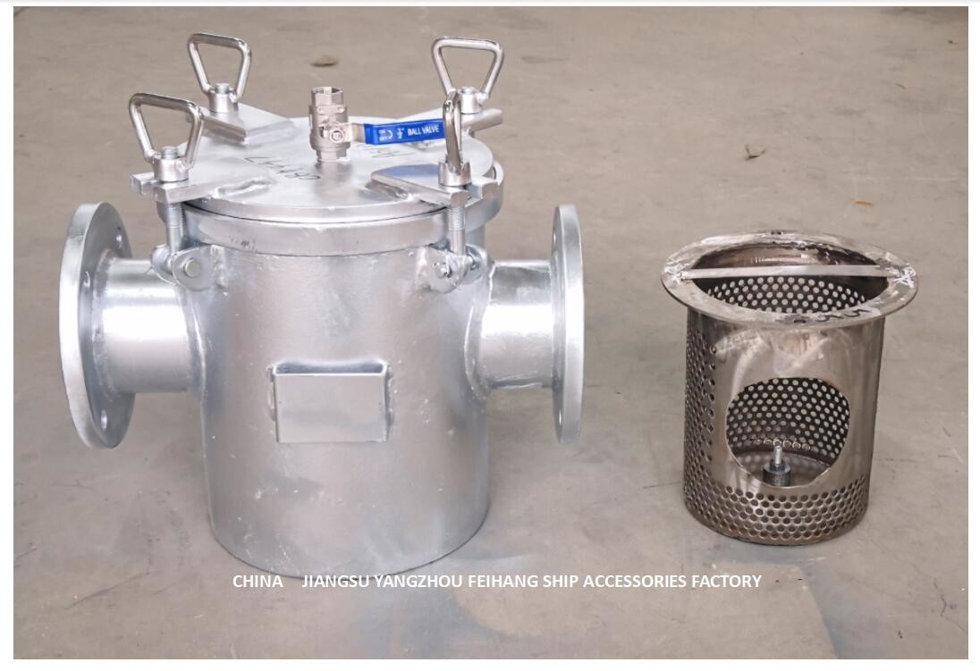 Right-Angle Suction Coarse Water Filter For Marine Seawater Cooling System BRS100 CB/T497-2012