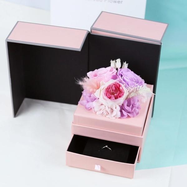 Eternal flower jewelry box for teachers' day gifts real preserved flower box