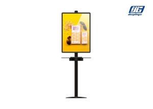 China Round Base Commercial Phone Charging Station Double Sided Wide Display Angle Black Frame wholesale