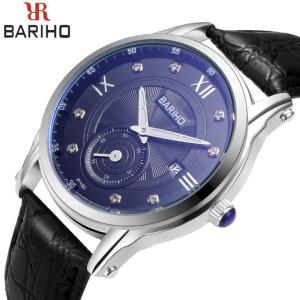 China BARIHO Men's Quartz Watch 30M Waterproof Genuine Leather Band 461-61A wholesale