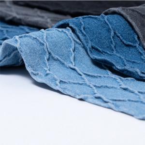 China 9Oz 3D high Elastic Denim Fabric Jacquard cotton dress materials for office wear wholesale