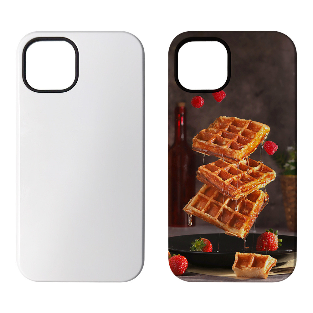 TPU Protective Sublimation 2 In 1 PC Coated Tough Case For IPhone 16 15 14