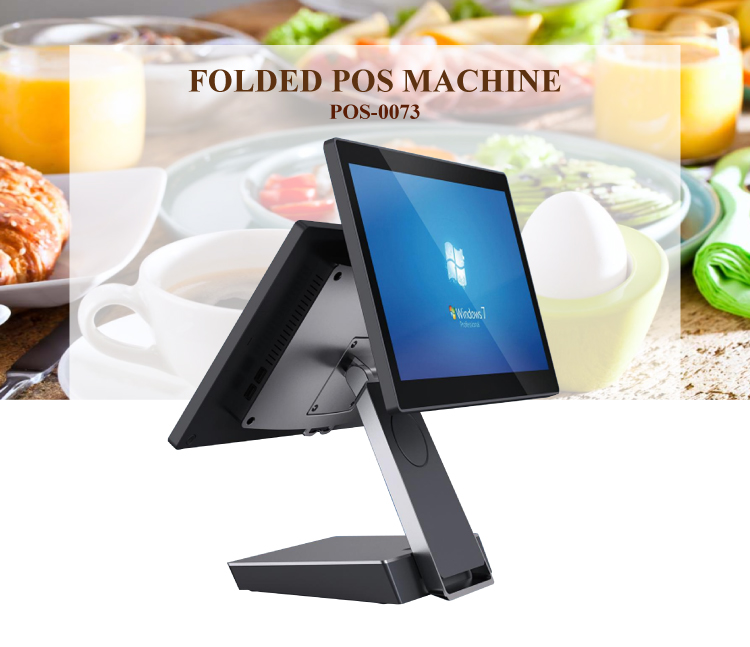 POS-0073 Retail Terminal Folding POS System with External 15.6 Inch Windows Display