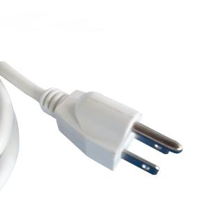 China UL listed Nema 5-15p power cord, white flexible cord wholesale