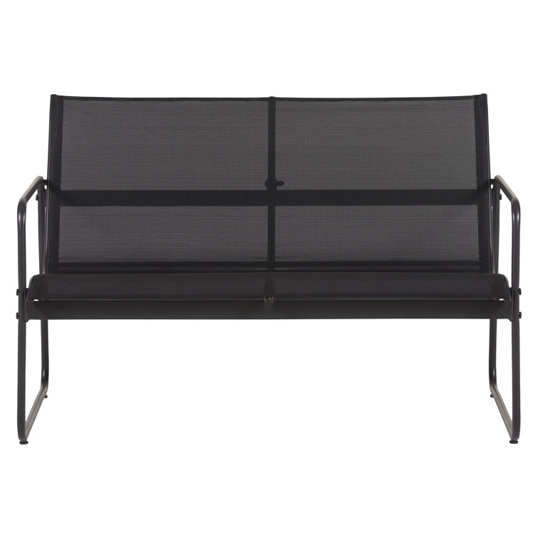 Metal Furniture Patio Set for Backyard Garden AJUNION 4 Seater Conversation Lounge Set