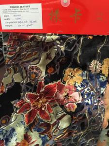 China velvet burn out fabric wholesale