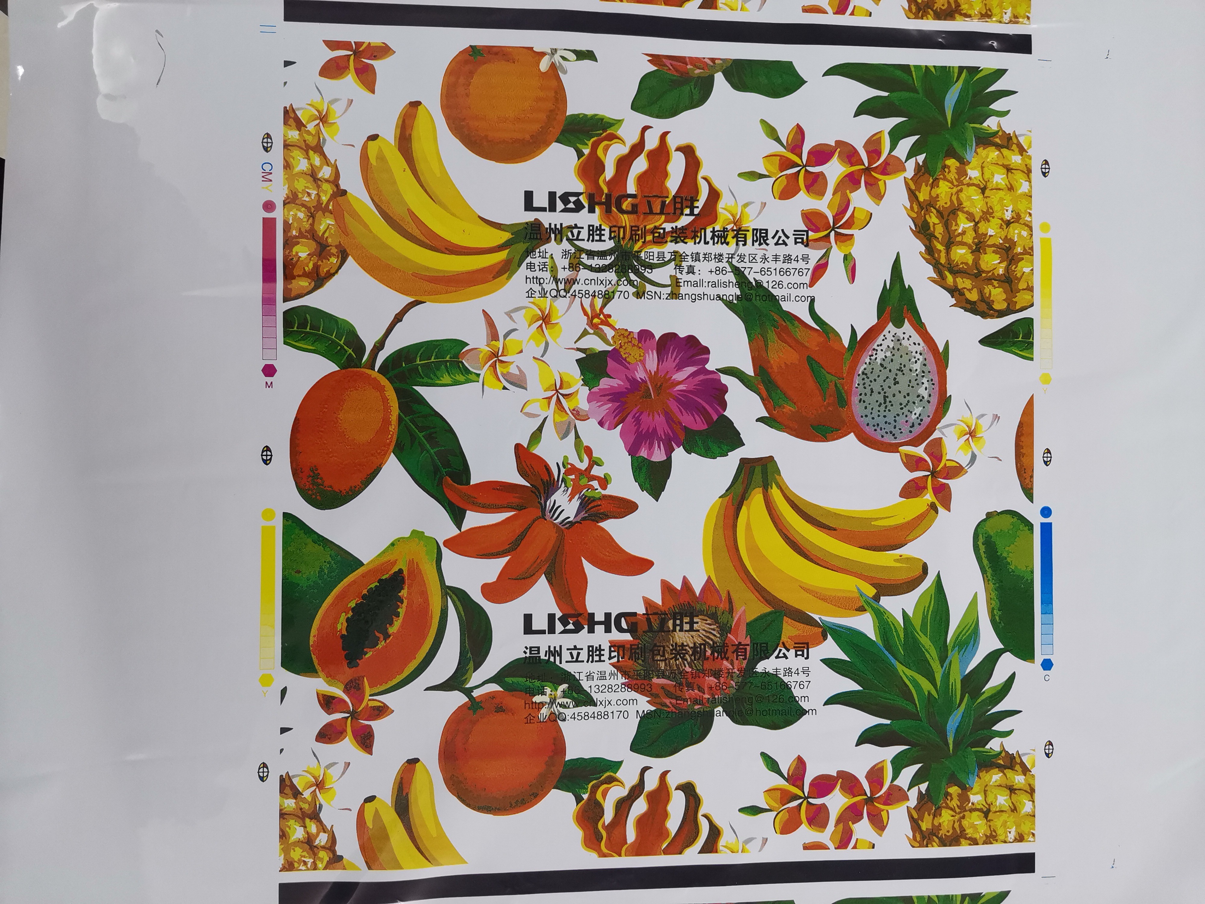 Lisheng 4 Colors Double Face Flexo Printing Machine Plastic film Roll to Roll Print