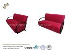 Red Color Hotel Room Sofa Apartment Fabric / Leather Simple Leisure Sofa