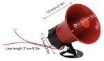 ABS Plastic Car Megaphone Speaker 0.45KM Mega Horn Speaker 150 X 180MM USB MP3