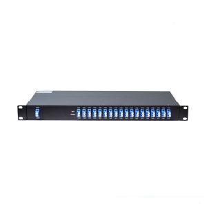 China 1U 19&quot; Rack Mount Fiber Optic WDM Dual Fiber LC/UPC Connector 1270nm-1610nm 18CH wholesale