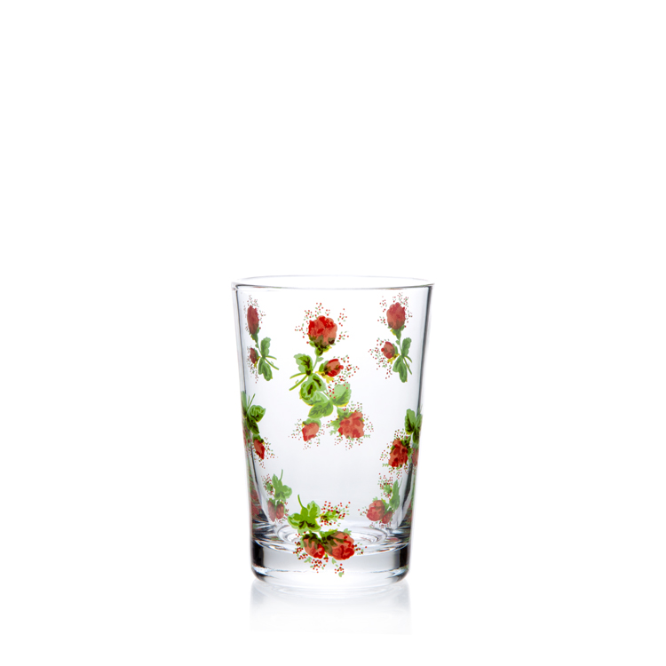 Countryside Design Flower Decal Transparent Lead Free Crystal High Quality Handblown Carafe Set