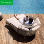 Waterproof Rattan Daybed Outdoor Furniture Garden Sets Modern Design Style