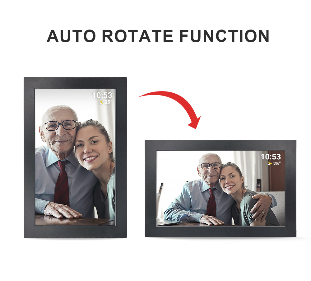 HD 17 Inch Aluminum Metals Digital Photo Frame 16:9 1440*900 with USB2.0*1 Port
