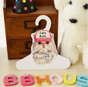 China Pets cat lovely Clothes Flexo Printing Custom Cardboard Hangers wholesale