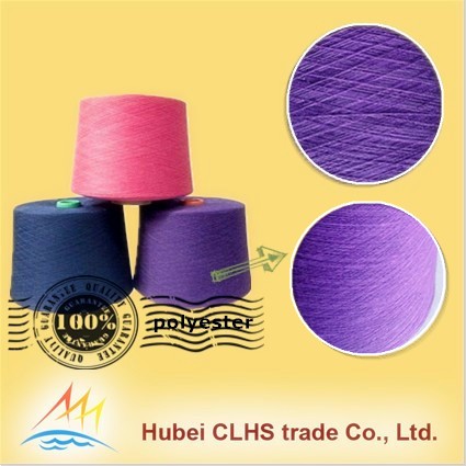 Textile Polyester Ring Spun Yarn For T Shirts , Crease Resistant Polyester Yarn