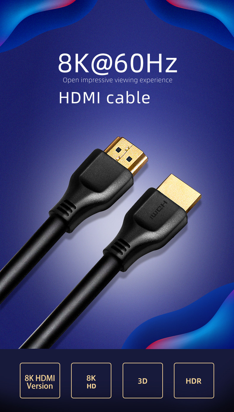 1 2 3 5M 48G SUPPORT HDR VRR COPPER HDMI 8K AM TO AM HDMI 8K 30 28AWG