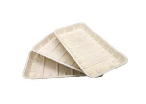 China Compostable 21.6g Catering Microwavable Cornstarch Trays wholesale